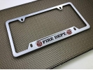 First In Last Out - Fire Department - Car Metal License Plate Frame