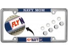 Fly Navy Mom - Car Metal License Plate Frame
