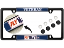 Fly Navy Veteran - Car Metal License Plate Frame