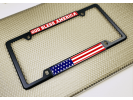 God Bless America USA Flag - Car Metal License Plate Frame