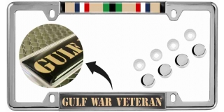 Gulf War Veteran - Car Metal License Plate Frame