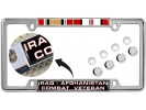 Iraq - Afghanistan Combat Veteran - Car Metal License Plate Frame
