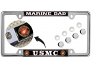 USMC - Marine Dad - Car Metal License Plate Frame