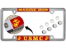 USMC - Marine Mom EGA - Car Metal License Plate Frame