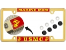 USMC - Marine Mom EGA - Car Metal License Plate Frame