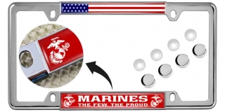 USMC - Marines. The Few. The Proud. - Car Metal License Plate Frame (rw)