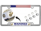 USMC - Marines. The Few. The Proud. - Car Metal License Plate Frame (wb)