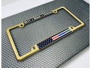 Law Enforcement, Military and Fire American Flag - Car Metal License Plate Frame