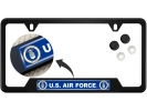 USAF - U.S. Air Force - Stainless Steel Black 2-hole Car License Plate Frame