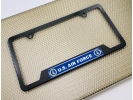 USAF - U.S. Air Force - Stainless Steel Black 2-hole Car License Plate Frame