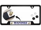 USMC - Marines. The Few. The Proud. - Stainless Steel Black 2-hole Car License Plate Frame (WB)