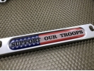 Support Our Troops - Anodized Aluminum Car License Plate Frame