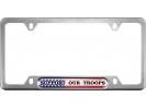 Support Our Troops - Anodized Aluminum Car License Plate Frame