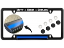 Duty Honor Courage Thin Blue Line - Car Metal License Plate Frame