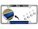 Duty Honor Courage Thin Blue Line - Car Metal License Plate Frame