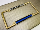 Duty Honor Courage Thin Blue Line - Car Metal License Plate Frame