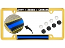 Duty Honor Courage Thin Blue Line - Car Metal License Plate Frame