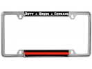 Duty Honor Courage Thin Red Line - Car Metal License Plate Frame