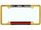 Duty Honor Courage Thin Red Line - Car Metal License Plate Frame