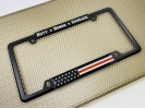 Duty Honor Courage Thin Red Line with U.S. Flag - Car Metal License Plate Frame