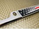 Duty Honor Courage Thin Red Line with U.S. Flag - Car Metal License Plate Frame