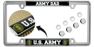 U.S. Army Dad - Car Metal License Plate Frame