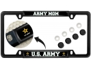 U.S. Army Mom with Star Logo - Car Metal License Plate Frame