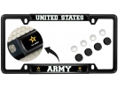 U.S. Army with Star Logo - Car Metal License Plate Frame