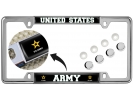 U.S. Army with Star Logo - Car Metal License Plate Frame