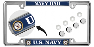 U.S. Navy Dad - Car Metal License Plate Frame