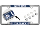 U.S. Navy Dad - Car Metal License Plate Frame (wb)