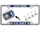 U.S. Navy Mom - Car Metal License Plate Frame