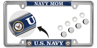 U.S. Navy Mom - Car Metal License Plate Frame