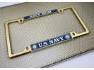 U.S. Navy Mom - Car Metal License Plate Frame (wb)