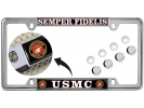 USMC - Semper Fidelis - Car Metal License Plate Frame