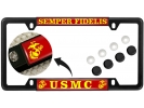 USMC - Semper Fidelis EGA - Car Metal License Plate Frame