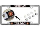 USMC - Veteran Marine Corps - Car Metal License Plate Frame
