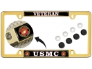 USMC - Veteran Marine Corps - Car Metal License Plate Frame