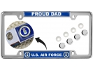 USAF - U.S. Air Force Proud Dad - Car Metal License Plate Frame
