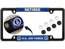 USAF - U.S. Air Force Retired - Car Metal License Plate Frame