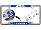 USAF - U.S. Air Force Veteran - Car Metal License Plate Frame