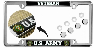 U.S. Army Veteran - Car Metal License Plate Frame