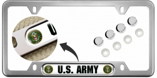 U.S. Army - Anodized Aluminum Car License Plate Frame