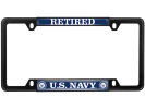 U.S. Navy Retired - Car Metal License Plate Frame (WB)