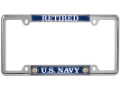 U.S. Navy Retired - Car Metal License Plate Frame