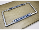 U.S. Navy Retired - Car Metal License Plate Frame (WB)