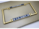 U.S. Navy Retired - Car Metal License Plate Frame (WB)