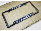 U.S. Navy Veteran - Car Metal License Plate Frame (WB)