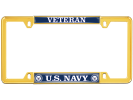 U.S. Navy Veteran - Car Metal License Plate Frame (WB)