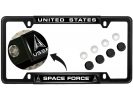 USAF - U.S. Space Force - Car Metal License Plate Frame (bw)